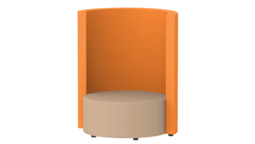 COCOON seating element with back wall, 98 cm
