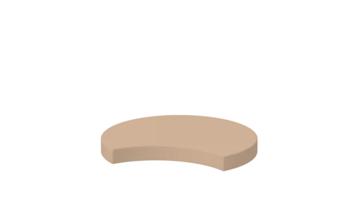 Floor mat with 1-sided cutout