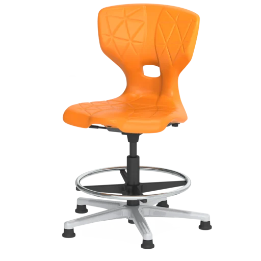 FLEX gas lift swivel chair with foot ring for students