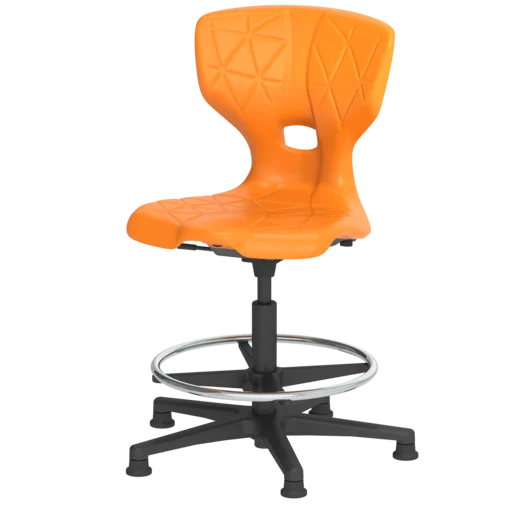 FLEX gas lift swivel chair with foot ring for teachers