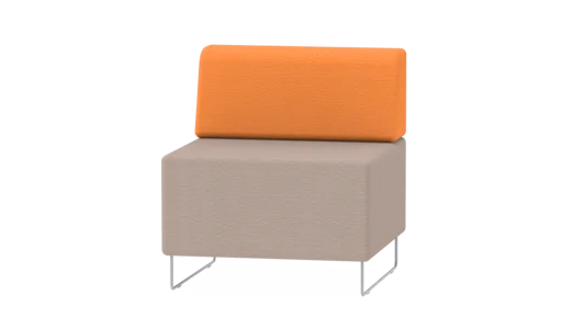 DOMINO stool with backrest