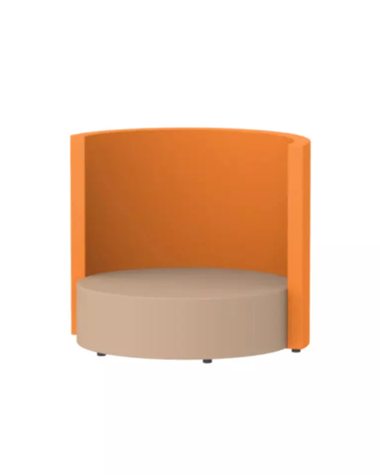 COCOON seating element with back wall, 138 cm