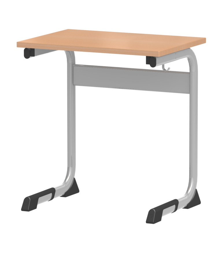 School table C-shape frame, single seat