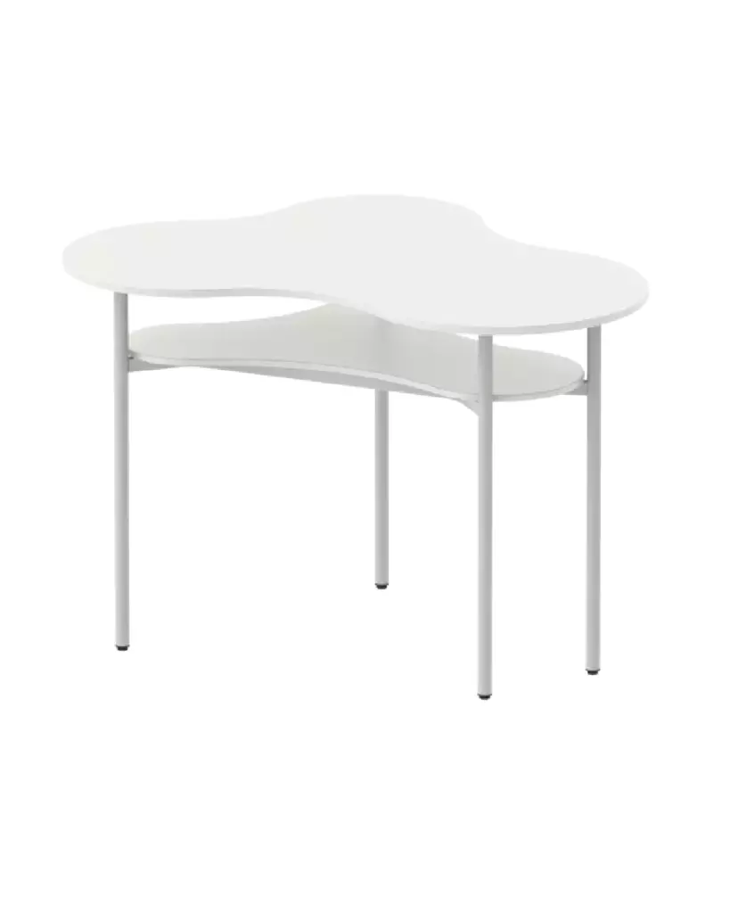 Table amoeba shape with lower tabletop