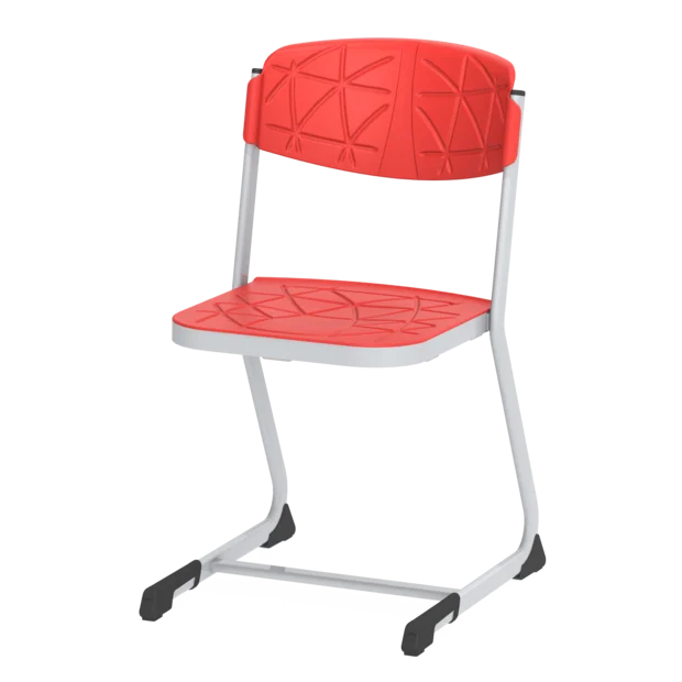 C-shape skid-base chair