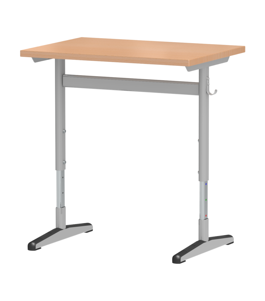Table height adjustable, single seat