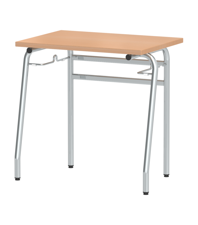 School table 4-leg, single seat