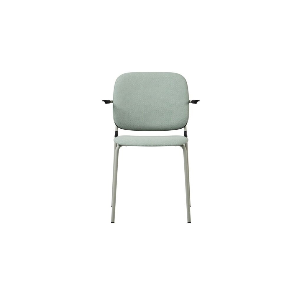 Bow, chair with metal legs, stackable