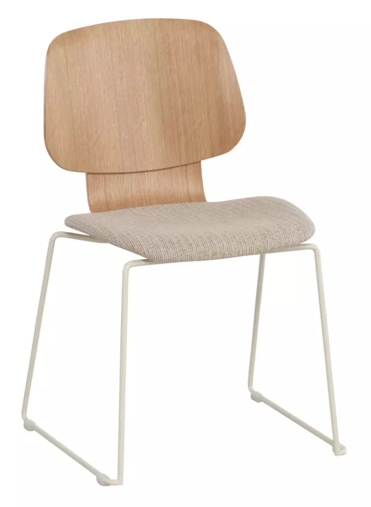 DUO LEPO chair with sled frame, stackable.