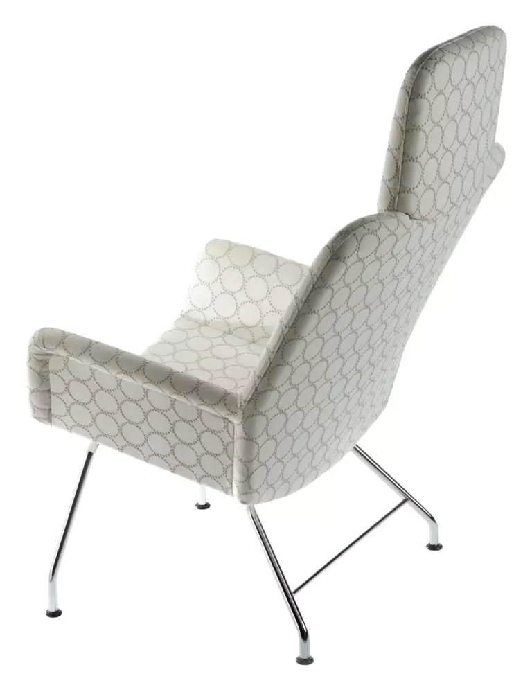 MODERNO armchair with headrest, steel frame