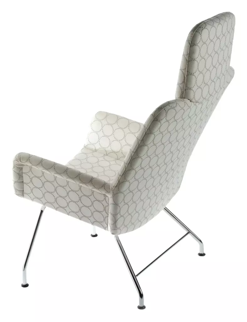 MODERNO armchair with headrest, steel frame