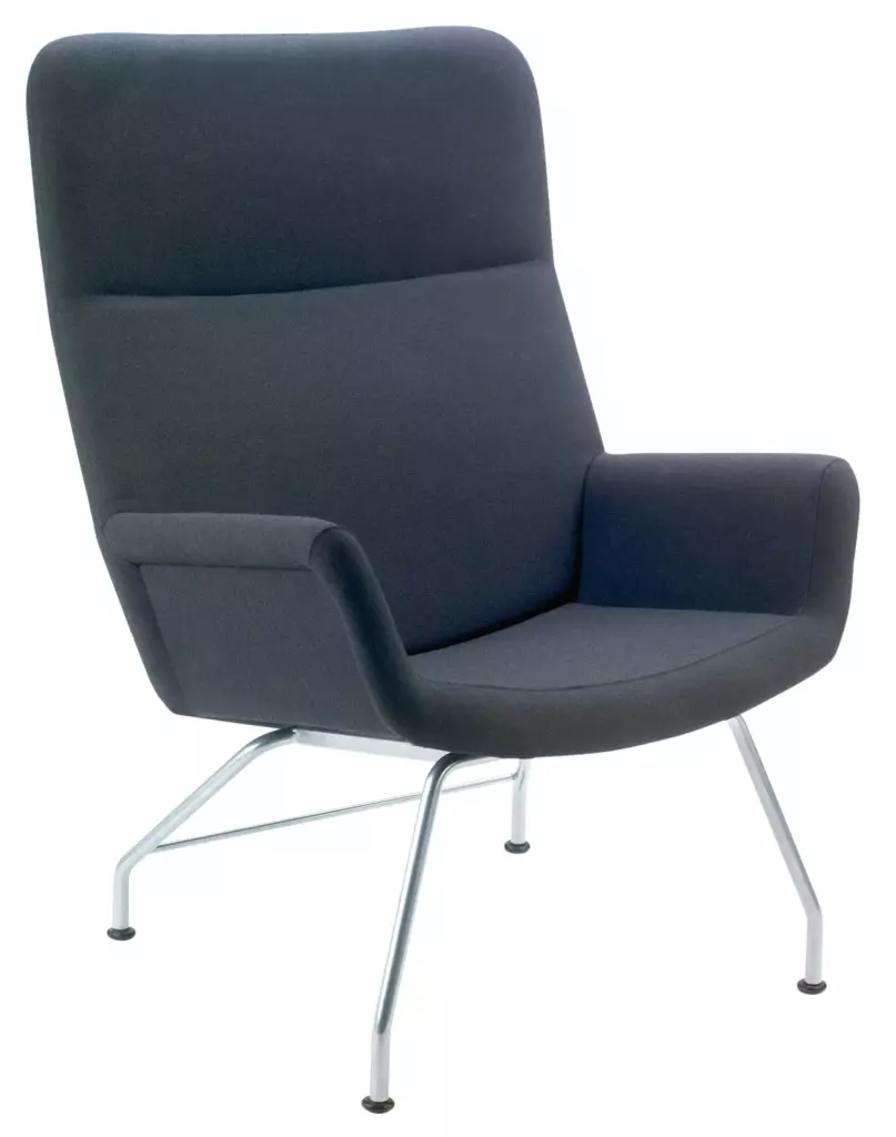 MODERNO STEEL armchair with high back